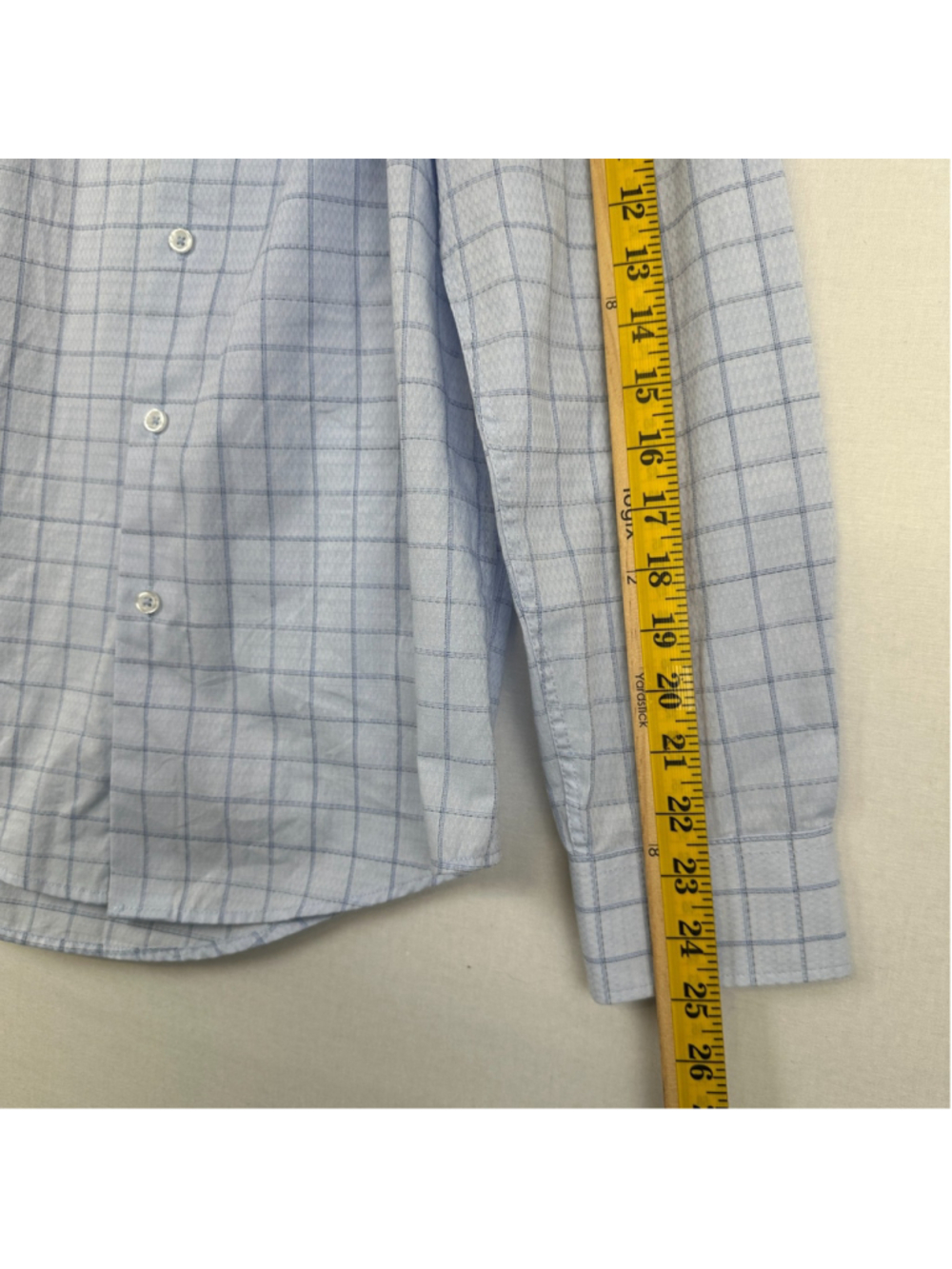 Daniel Hechter Paris Dress Shirt Blue Check Modern Fit Men's / S 14-14.5 - Picture 6 of 12